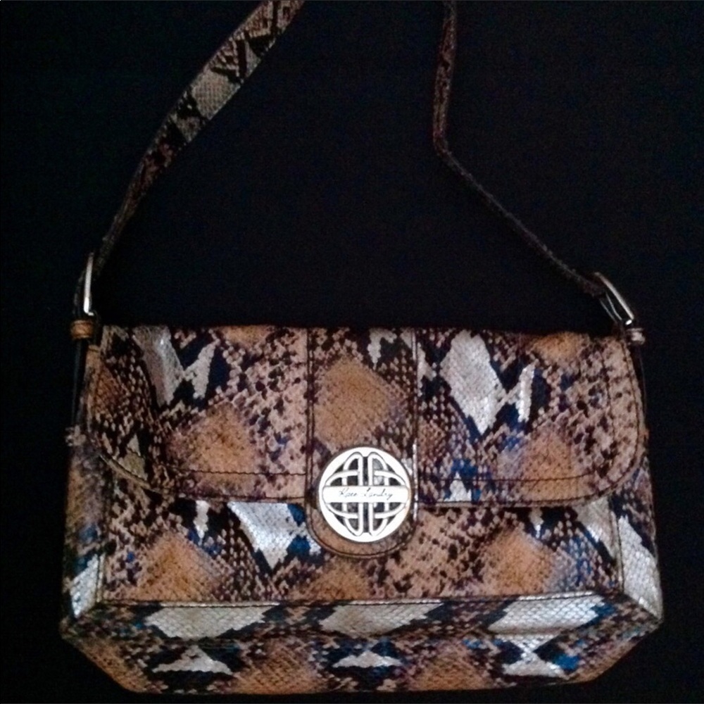 Kate Landry Python Snake Clutch Mini Shoulder Bag - image 4